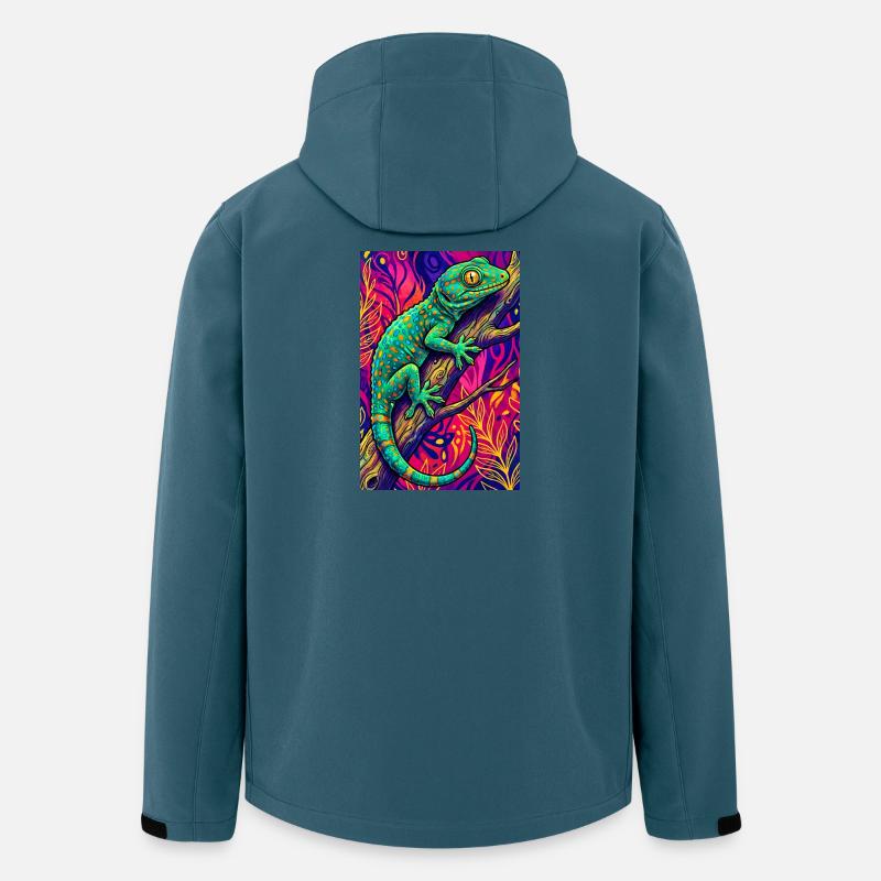 Gecko - Recycelte Männer Softshell-Jacke von Stanley/Stella - Dunkles Petrol
