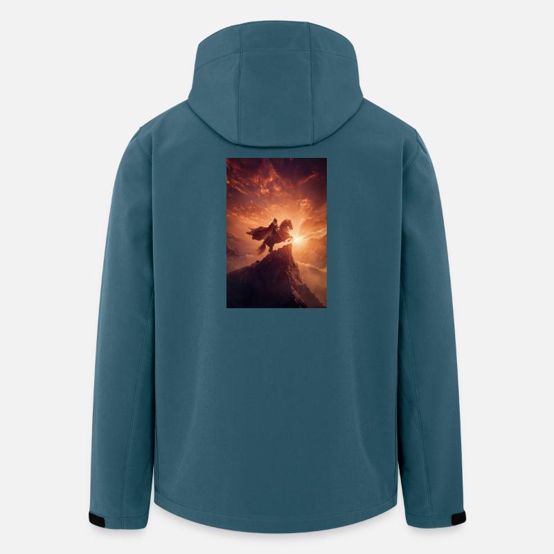 Dawn Rider auf dem Grat - Recycelte Männer Softshell-Jacke von Stanley/Stella - Dunkles Petrol