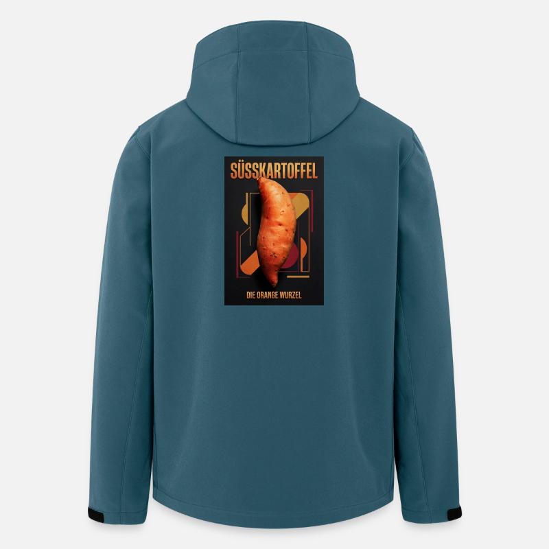 Sweet Potato Geometric Orange Root - Men’s Recycled Softshell Jacket by Stanley/Stella - stargazer