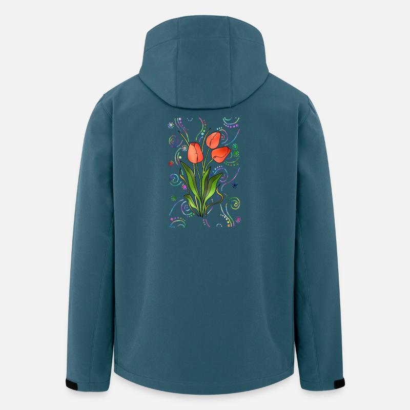 Fleur - Veste softshell homme en polyester recyclé Stanley/Stella - bleu pétrole foncé
