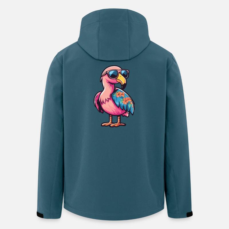 Flamingo Comic Vacation - Men’s Recycled Softshell Jacket by Stanley/Stella - stargazer