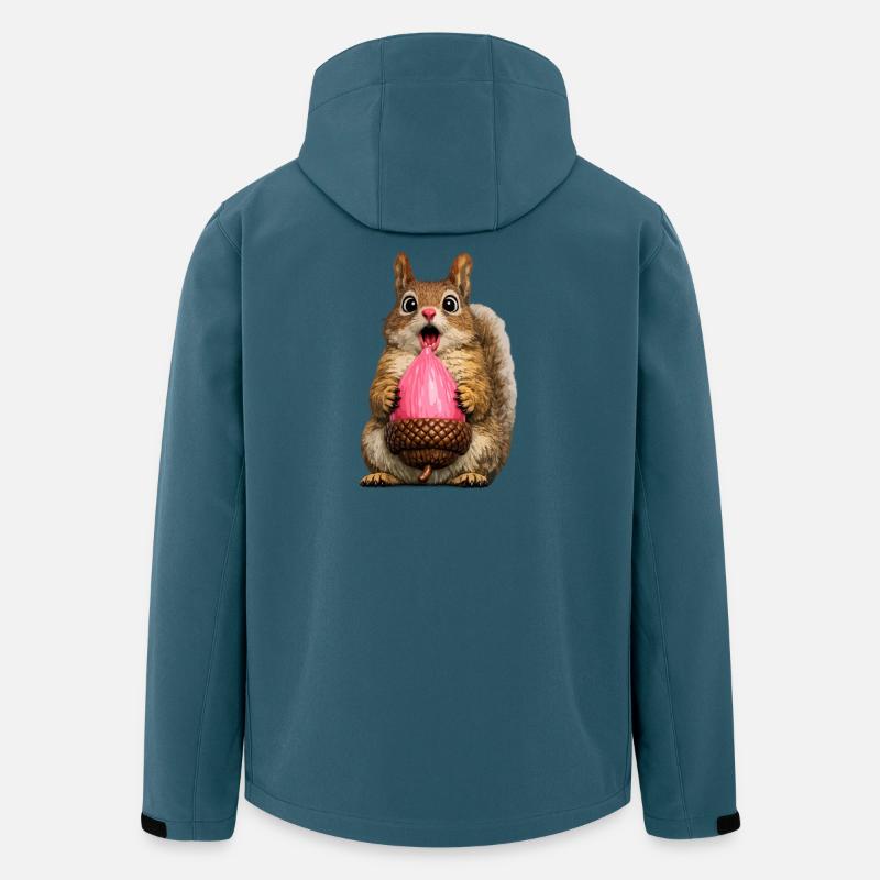 Clin d’œil Écureuil Gland Rose - Veste softshell homme en polyester recyclé Stanley/Stella - bleu pétrole foncé