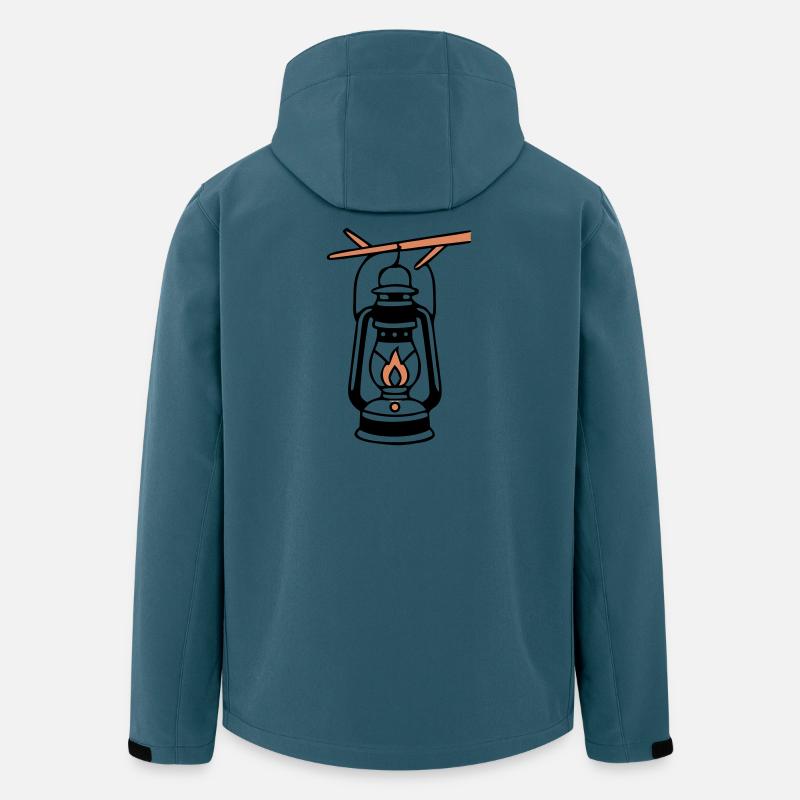 Laterne Ast Wald Bushcraft - Recycelte Männer Softshell-Jacke von Stanley/Stella - Dunkles Petrol