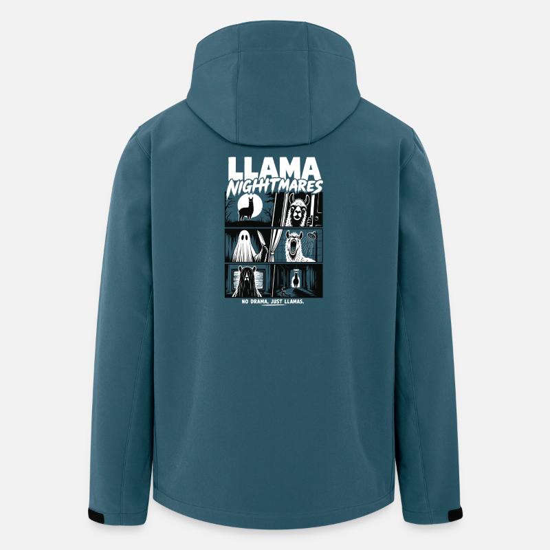 Llama Nightmares Horror Comic - Men’s Recycled Softshell Jacket by Stanley/Stella - stargazer