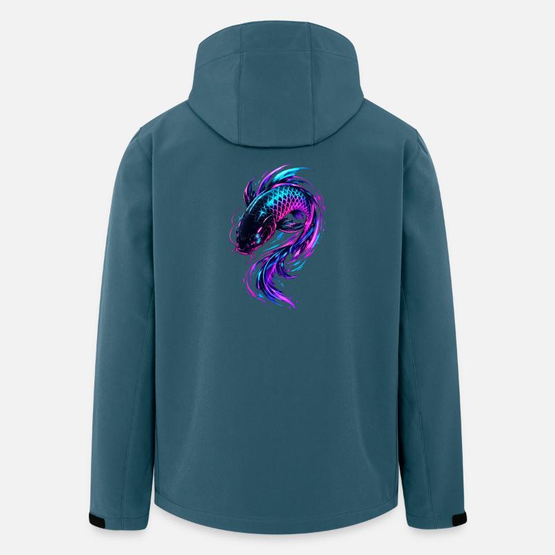 Neon Koi Flow - Men’s Recycled Softshell Jacket by Stanley/Stella - stargazer