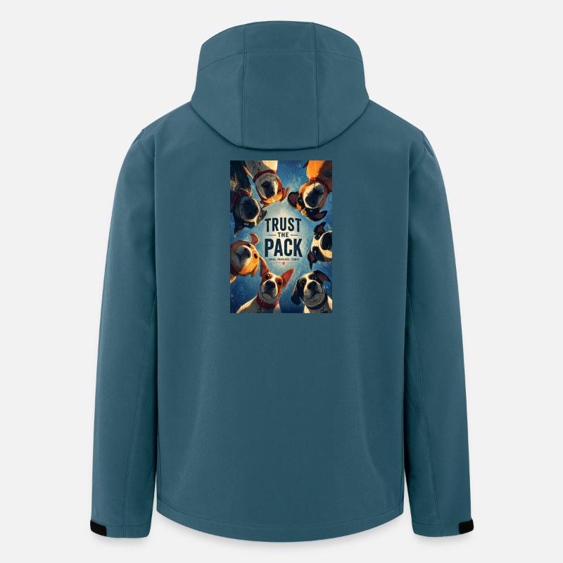 Vertraue dem Rudel. - Recycelte Männer Softshell-Jacke von Stanley/Stella - Dunkles Petrol