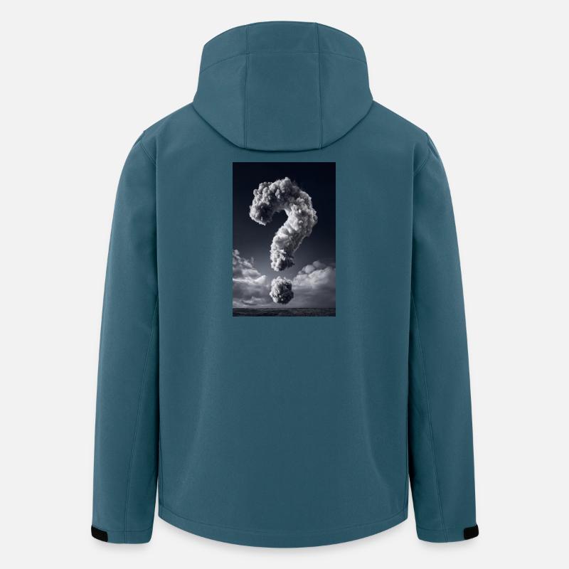 Cloud Question Mark Monochrome - Men’s Recycled Softshell Jacket by Stanley/Stella - stargazer