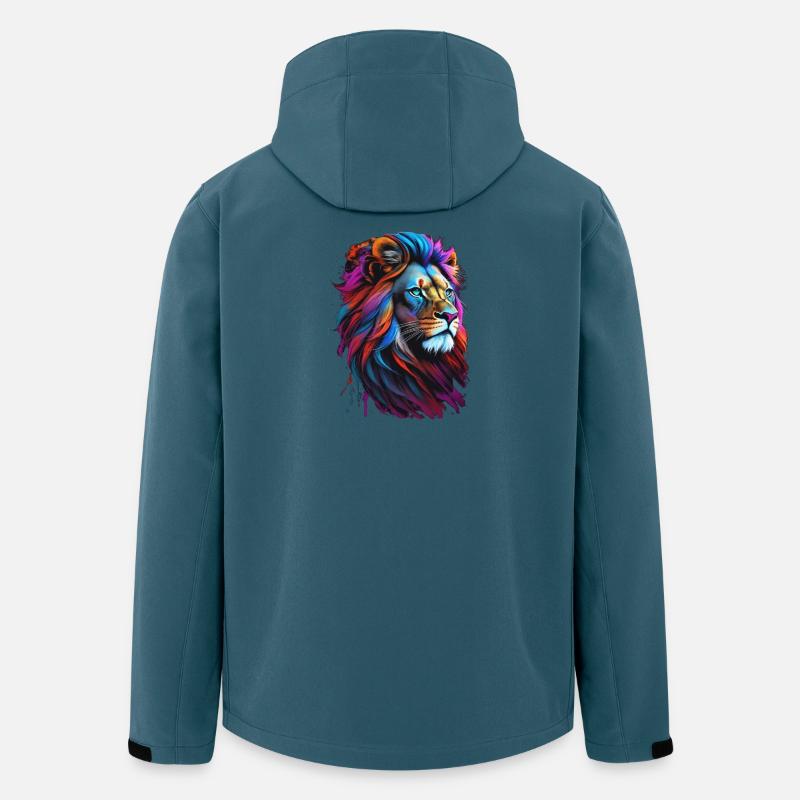 Löwe - Recycelte Männer Softshell-Jacke von Stanley/Stella - Dunkles Petrol