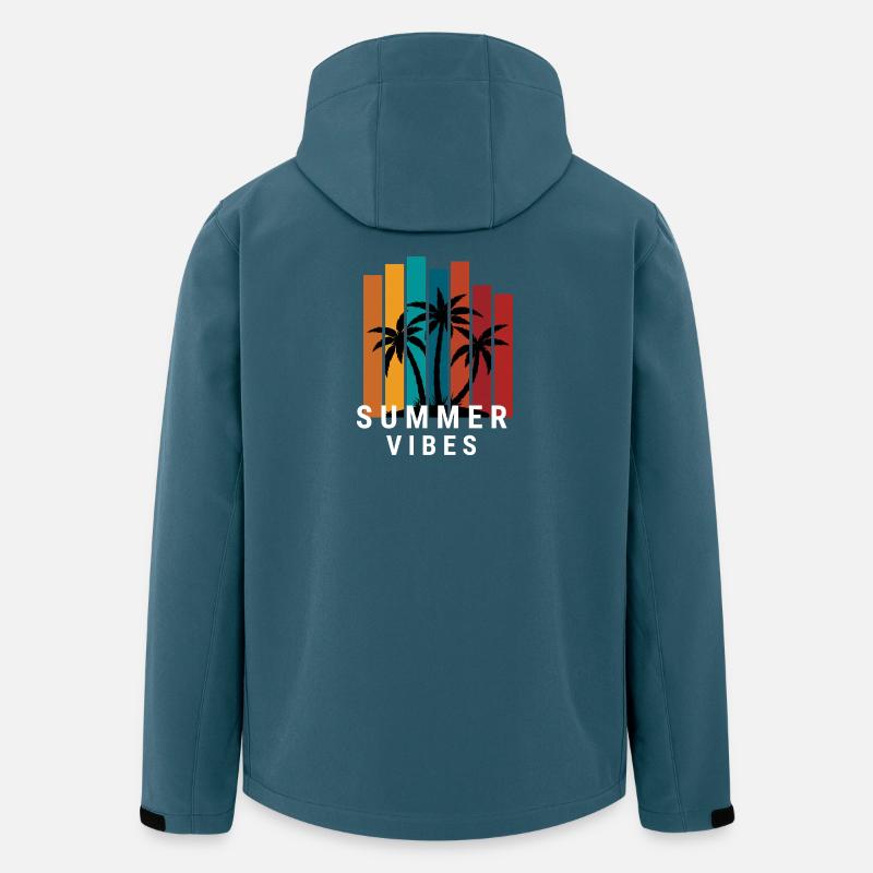 Sommerliche Vibes - Recycelte Männer Softshell-Jacke von Stanley/Stella - Dunkles Petrol