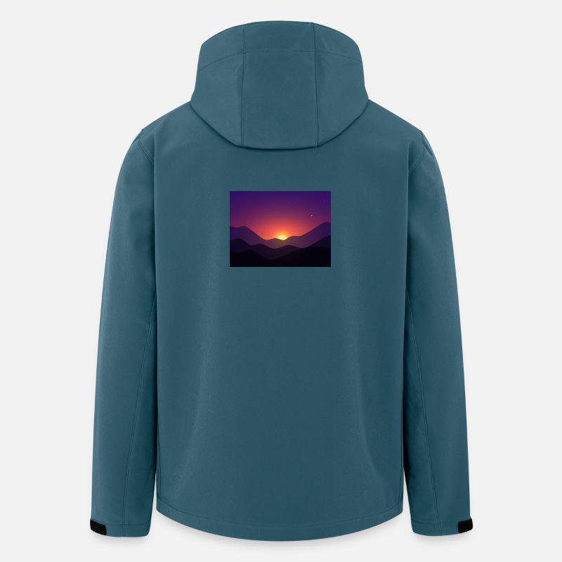 Sunset mountain in gradient - Men’s Recycled Softshell Jacket by Stanley/Stella - stargazer