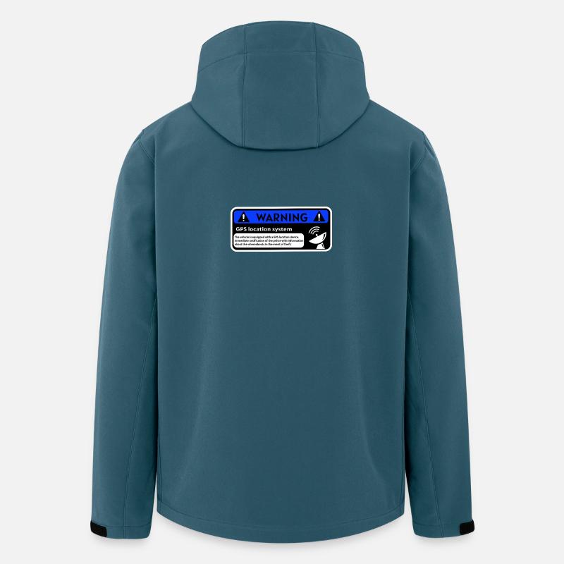 GPS-Alarm-Aufkleber - Recycelte Männer Softshell-Jacke von Stanley/Stella - Dunkles Petrol