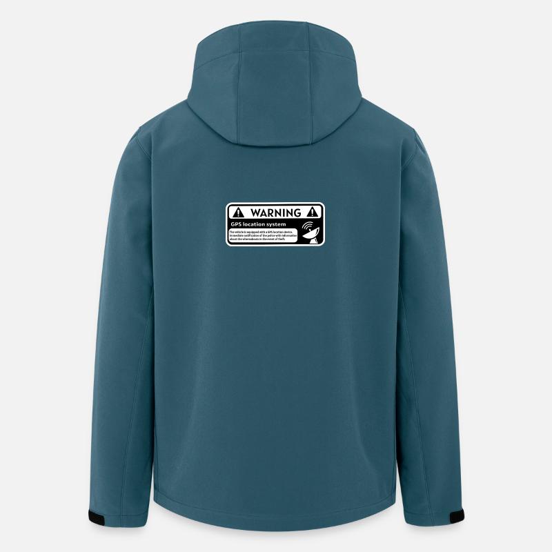 GPS-Alarm-Aufkleber - Recycelte Männer Softshell-Jacke von Stanley/Stella - Dunkles Petrol
