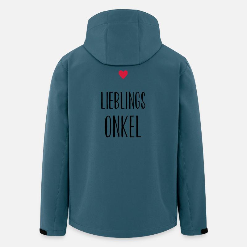 Onkel Lieblingsonkel Herz Geschenk - Recycelte Männer Softshell-Jacke von Stanley/Stella - Dunkles Petrol