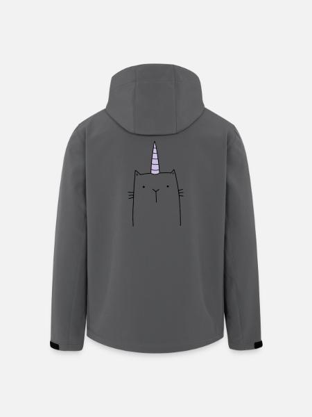 Einhorn Katze niedlich Geschenk - Recycelte Männer Softshell-Jacke von Stanley/Stella - Dunkles Petrol