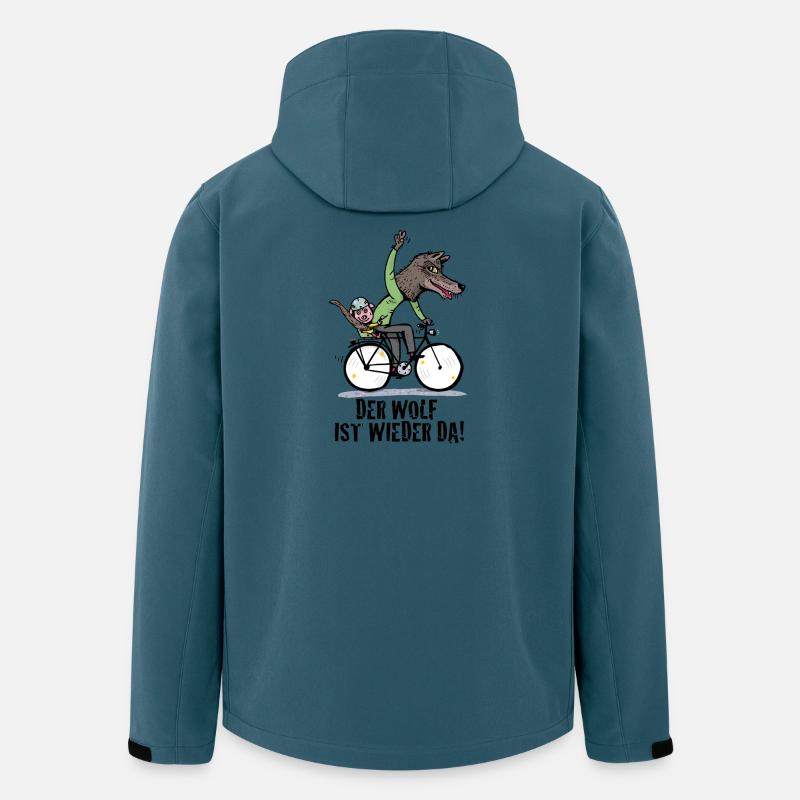 Wolfradfahrer Abenteuer - Recycelte Männer Softshell-Jacke von Stanley/Stella - Dunkles Petrol