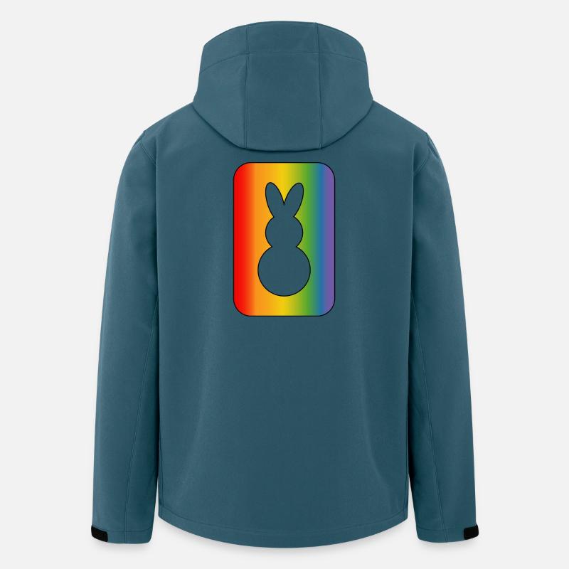 Regenbogen hase - Recycelte Männer Softshell-Jacke von Stanley/Stella - Dunkles Petrol