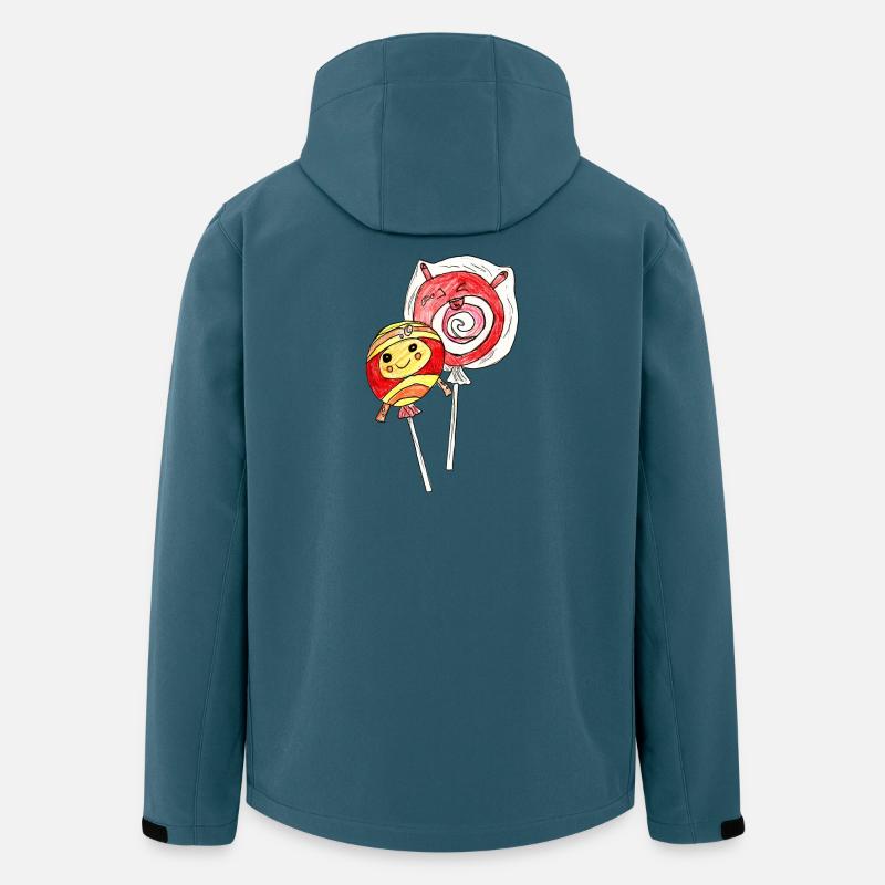 Kunterbunte LolliLiebe - Recycelte Männer Softshell-Jacke von Stanley/Stella - Dunkles Petrol