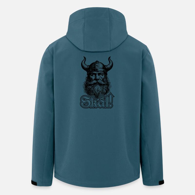 Wikinger-Gott | Wikinger-Krieger - Recycelte Männer Softshell-Jacke von Stanley/Stella - Dunkles Petrol