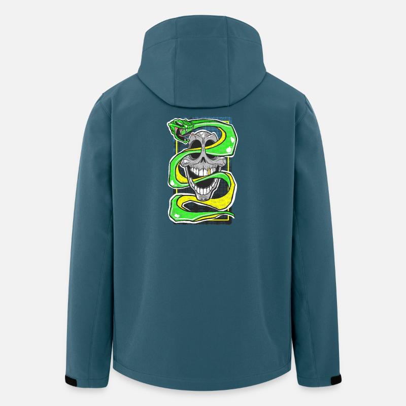 Skull & Snake Neon Edition - Recycelte Männer Softshell-Jacke von Stanley/Stella - Dunkles Petrol