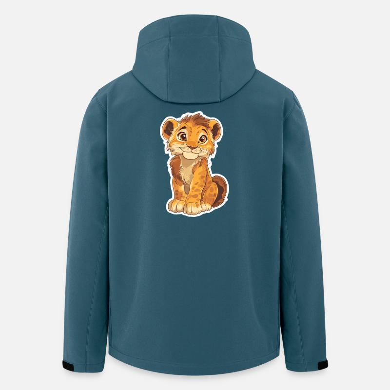 Löwe - Recycelte Männer Softshell-Jacke von Stanley/Stella - Dunkles Petrol