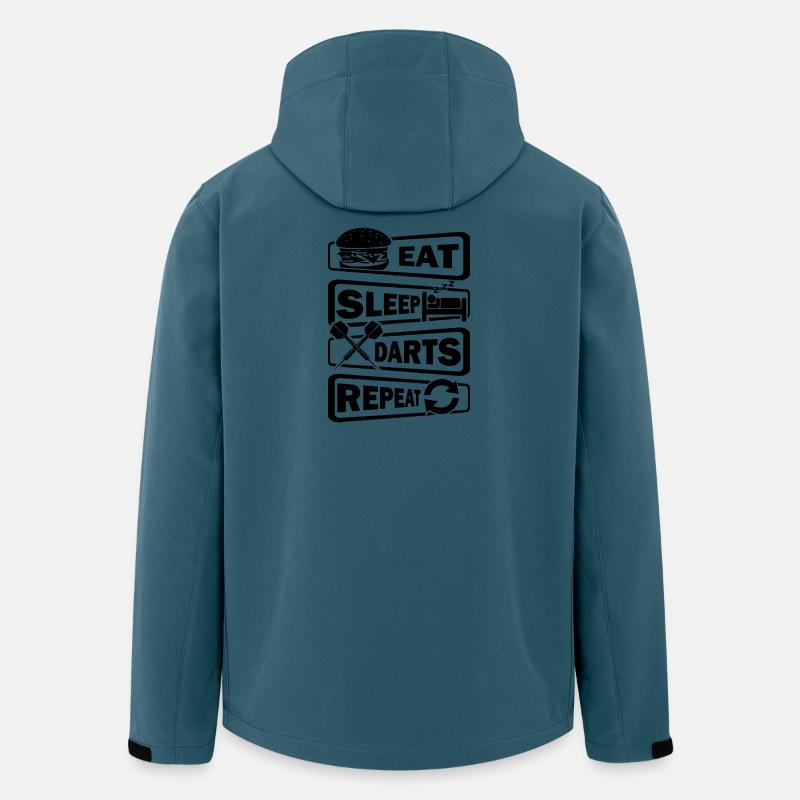 Dart,Darts,Eat Sleep Darts Repeat - Recycelte Männer Softshell-Jacke von Stanley/Stella - Dunkles Petrol