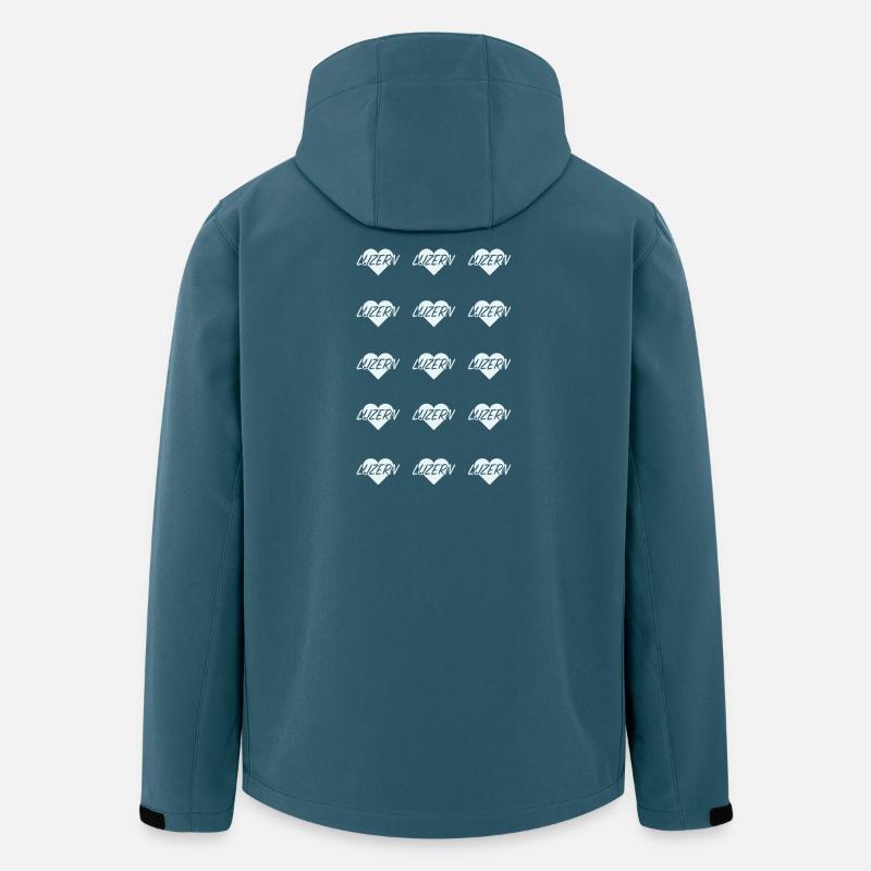 I LOVE LUZERN Herzmuster - Recycelte Männer Softshell-Jacke von Stanley/Stella - Dunkles Petrol