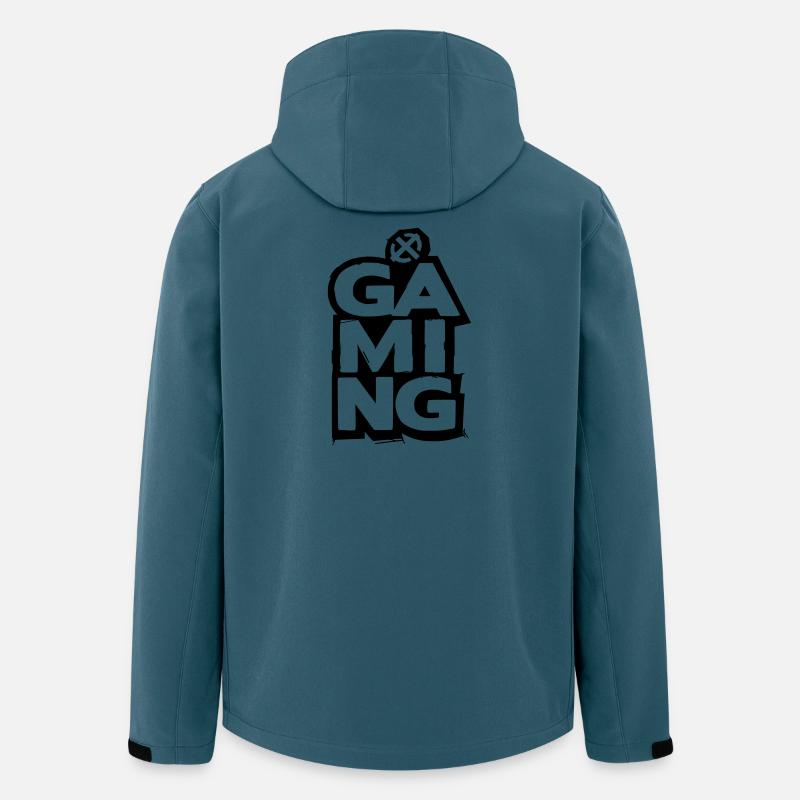Gaming Schriftzug - Typo-Design - Recycelte Männer Softshell-Jacke von Stanley/Stella - Dunkles Petrol