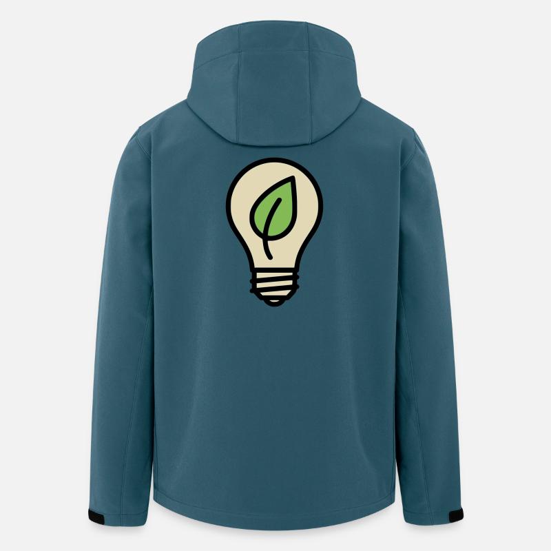 Idée de l’éco de feuilles d’ampoule - Veste softshell homme en polyester recyclé Stanley/Stella - bleu pétrole foncé