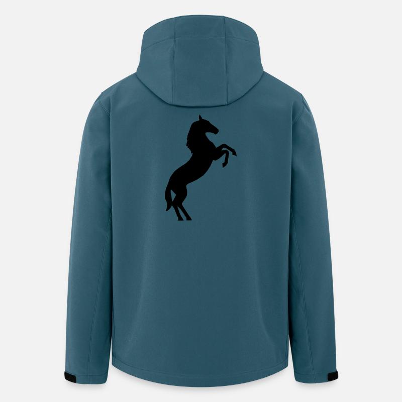 Pferd - Recycelte Männer Softshell-Jacke von Stanley/Stella - Dunkles Petrol