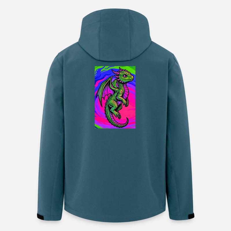 Drache - Recycelte Männer Softshell-Jacke von Stanley/Stella - Dunkles Petrol