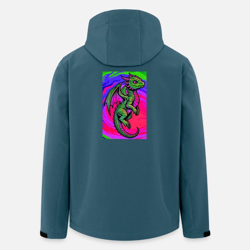 Drache - Recycelte Männer Softshell-Jacke von Stanley/Stella - Dunkles Petrol