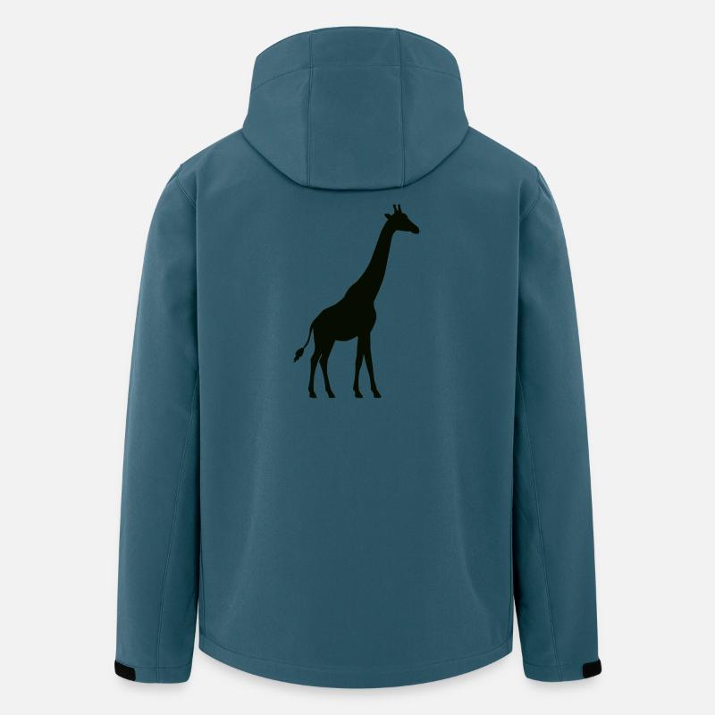 Girafe - Veste softshell homme en polyester recyclé Stanley/Stella - bleu pétrole foncé