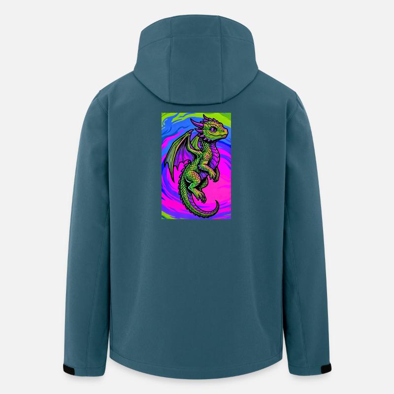 Drache - Recycelte Männer Softshell-Jacke von Stanley/Stella - Dunkles Petrol