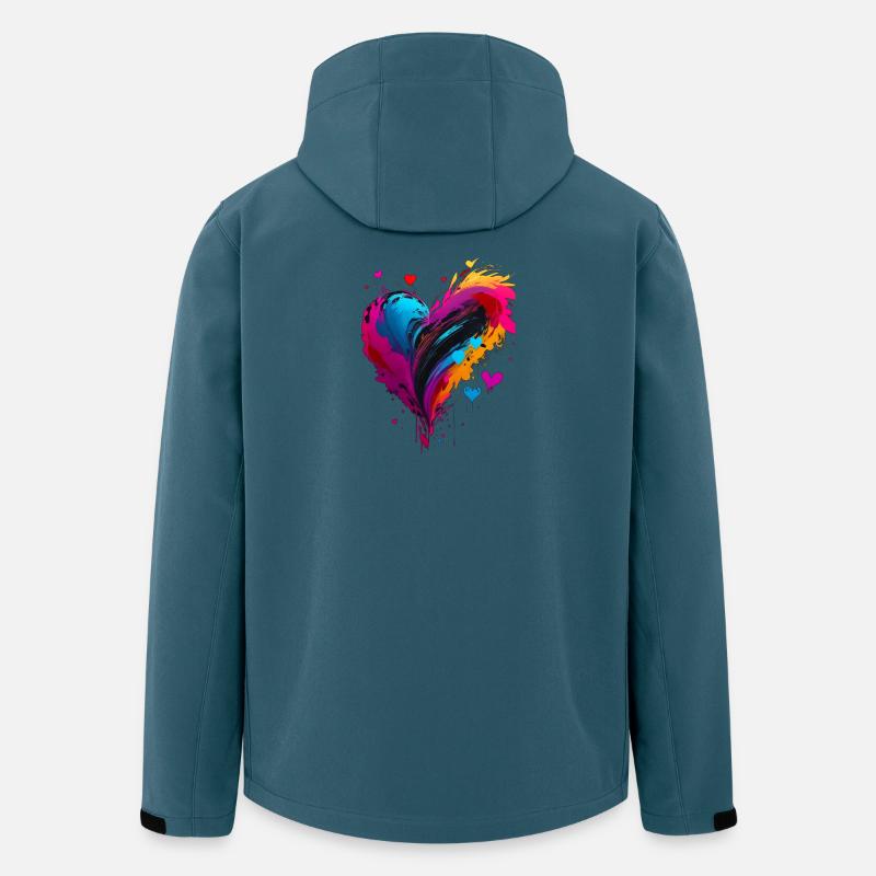 Herz - Recycelte Männer Softshell-Jacke von Stanley/Stella - Dunkles Petrol