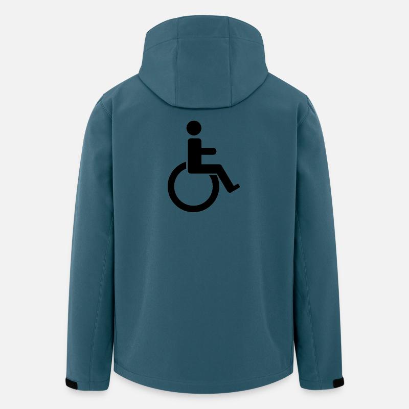 Panneau de handicap - Veste softshell homme en polyester recyclé Stanley/Stella - bleu pétrole foncé