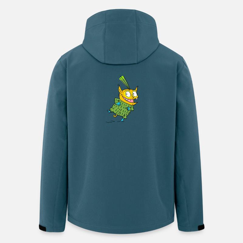 Fröhlicher Monster im Grünen Pullover - Recycelte Männer Softshell-Jacke von Stanley/Stella - Dunkles Petrol