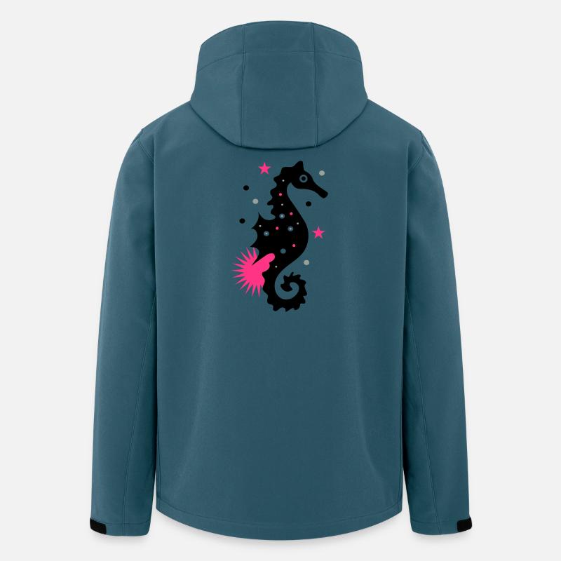 Seepferdchen - Recycelte Männer Softshell-Jacke von Stanley/Stella - Dunkles Petrol