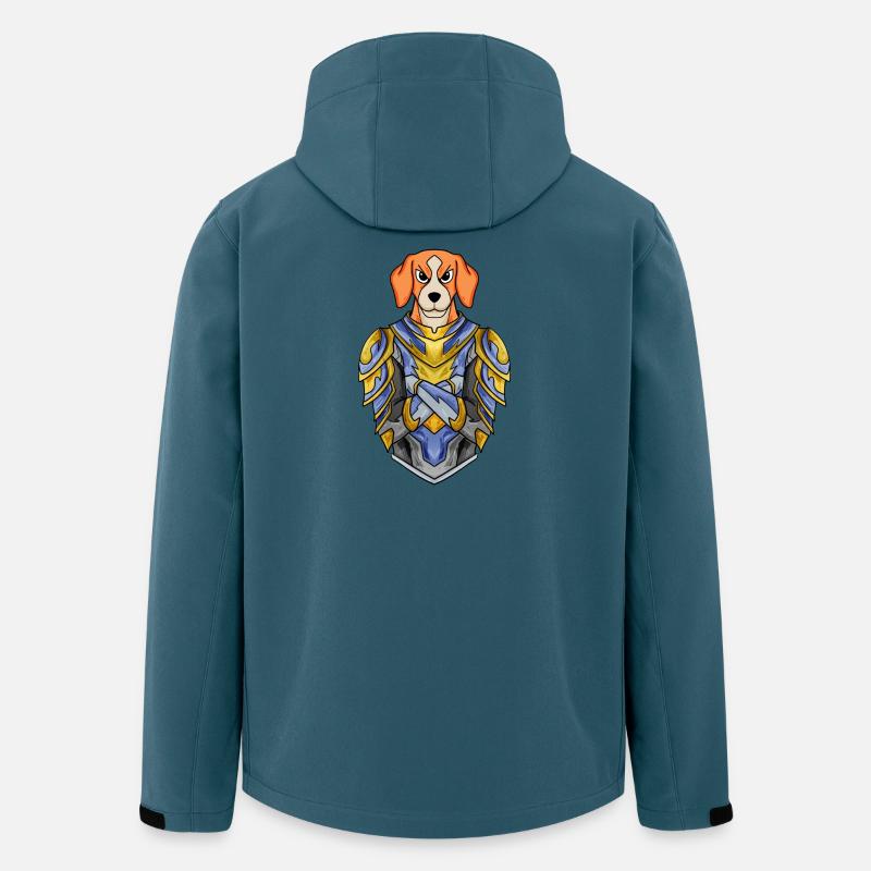 Ritter Hund Hunderasse Beagle mit Rüstung - Recycelte Männer Softshell-Jacke von Stanley/Stella - Dunkles Petrol