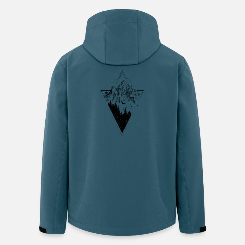 Berg - Recycelte Männer Softshell-Jacke von Stanley/Stella - Dunkles Petrol