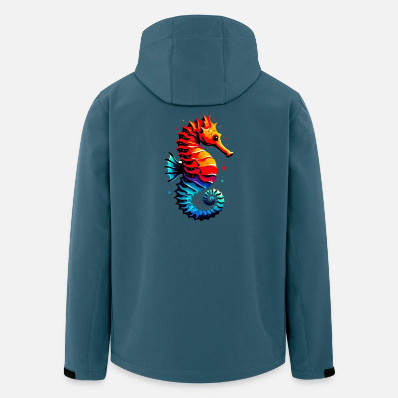 Seepferdchen - Recycelte Männer Softshell-Jacke von Stanley/Stella - Dunkles Petrol