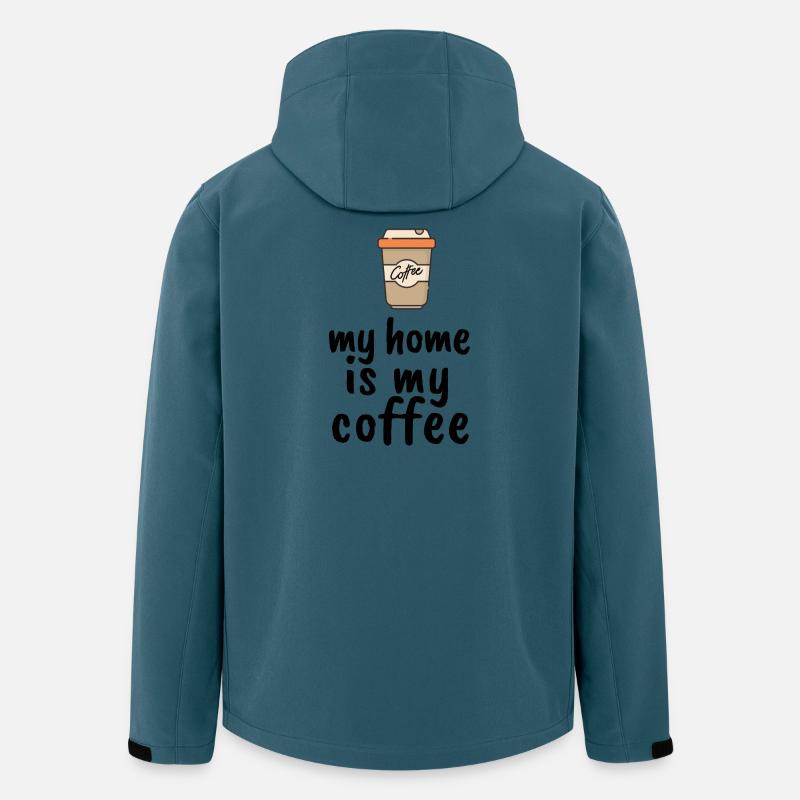 My Home Is My Coffee - Recycelte Männer Softshell-Jacke von Stanley/Stella - Dunkles Petrol