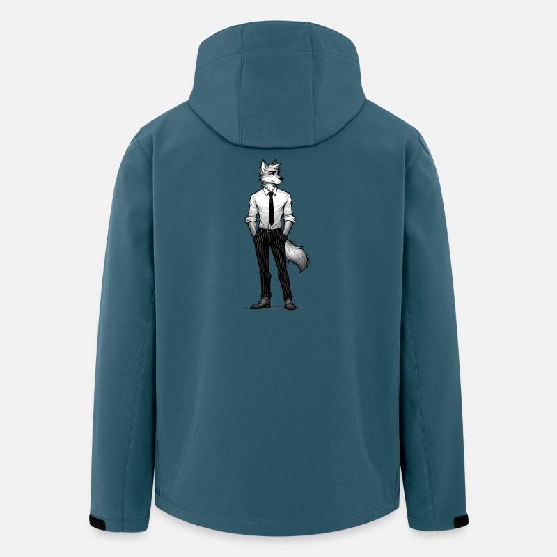 Dapper Wolf : Bête d’affaires décontractée - Veste softshell homme en polyester recyclé Stanley/Stella - bleu pétrole foncé