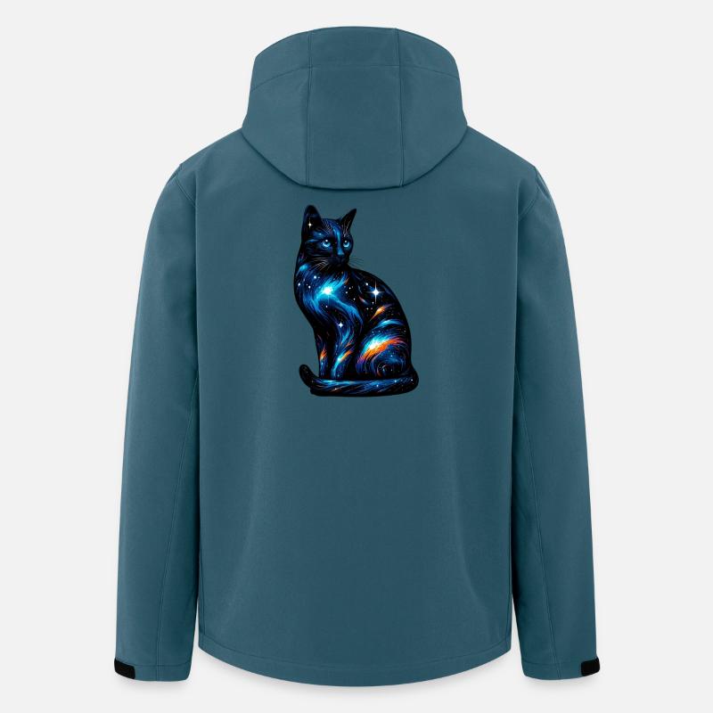 Katze - Recycelte Männer Softshell-Jacke von Stanley/Stella - Dunkles Petrol
