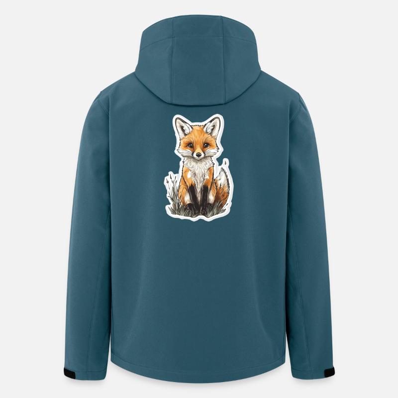 Fuchs - Recycelte Männer Softshell-Jacke von Stanley/Stella - Dunkles Petrol