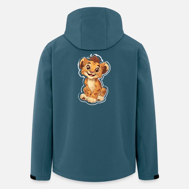 Löwe - Recycelte Männer Softshell-Jacke von Stanley/Stella - Dunkles Petrol