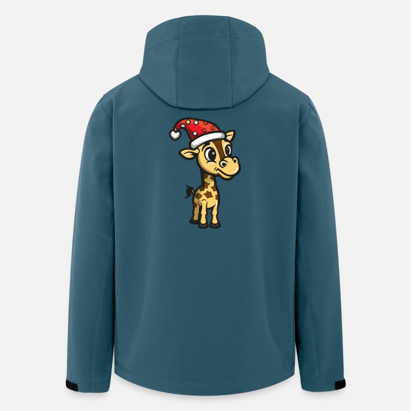 Giraffe Christmas - Men’s Recycled Softshell Jacket by Stanley/Stella - stargazer