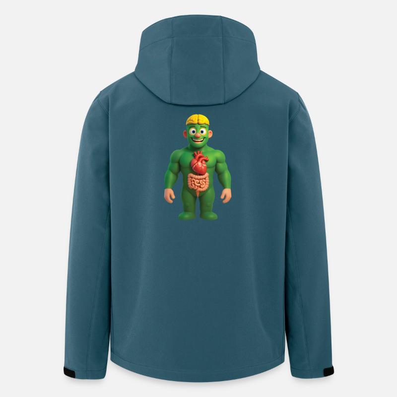 SUPERHELDENANATOMIE – Baby & Kinder - Recycelte Männer Softshell-Jacke von Stanley/Stella - Dunkles Petrol