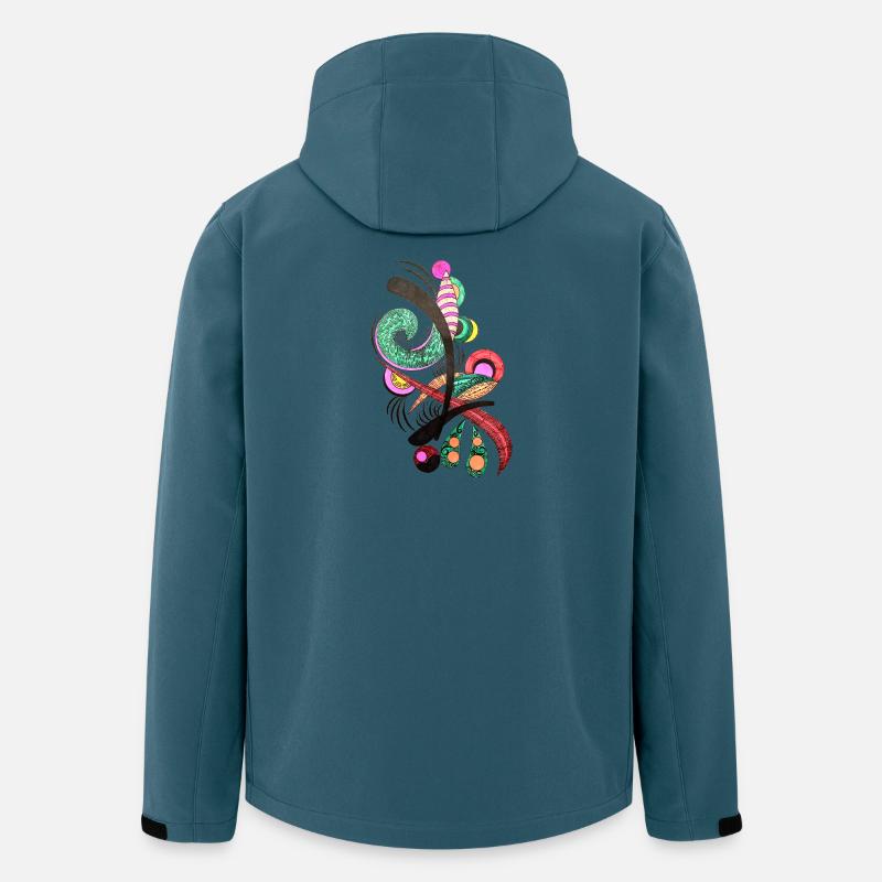Abstrakte Farbspiralen - Recycelte Männer Softshell-Jacke von Stanley/Stella - Dunkles Petrol