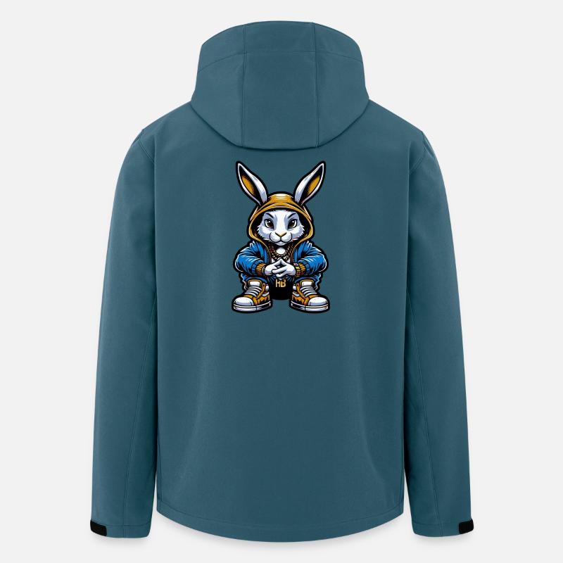 Hood Bunny - Recycelte Männer Softshell-Jacke von Stanley/Stella - Dunkles Petrol