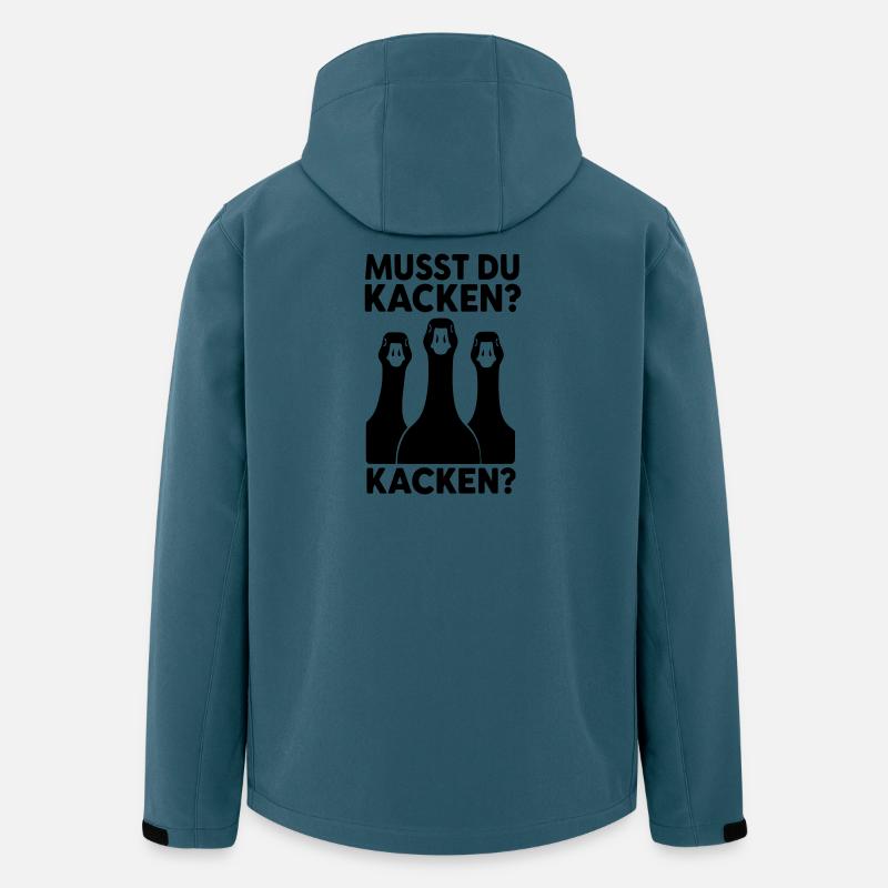 musst du kacken gänse - Recycelte Männer Softshell-Jacke von Stanley/Stella - Dunkles Petrol